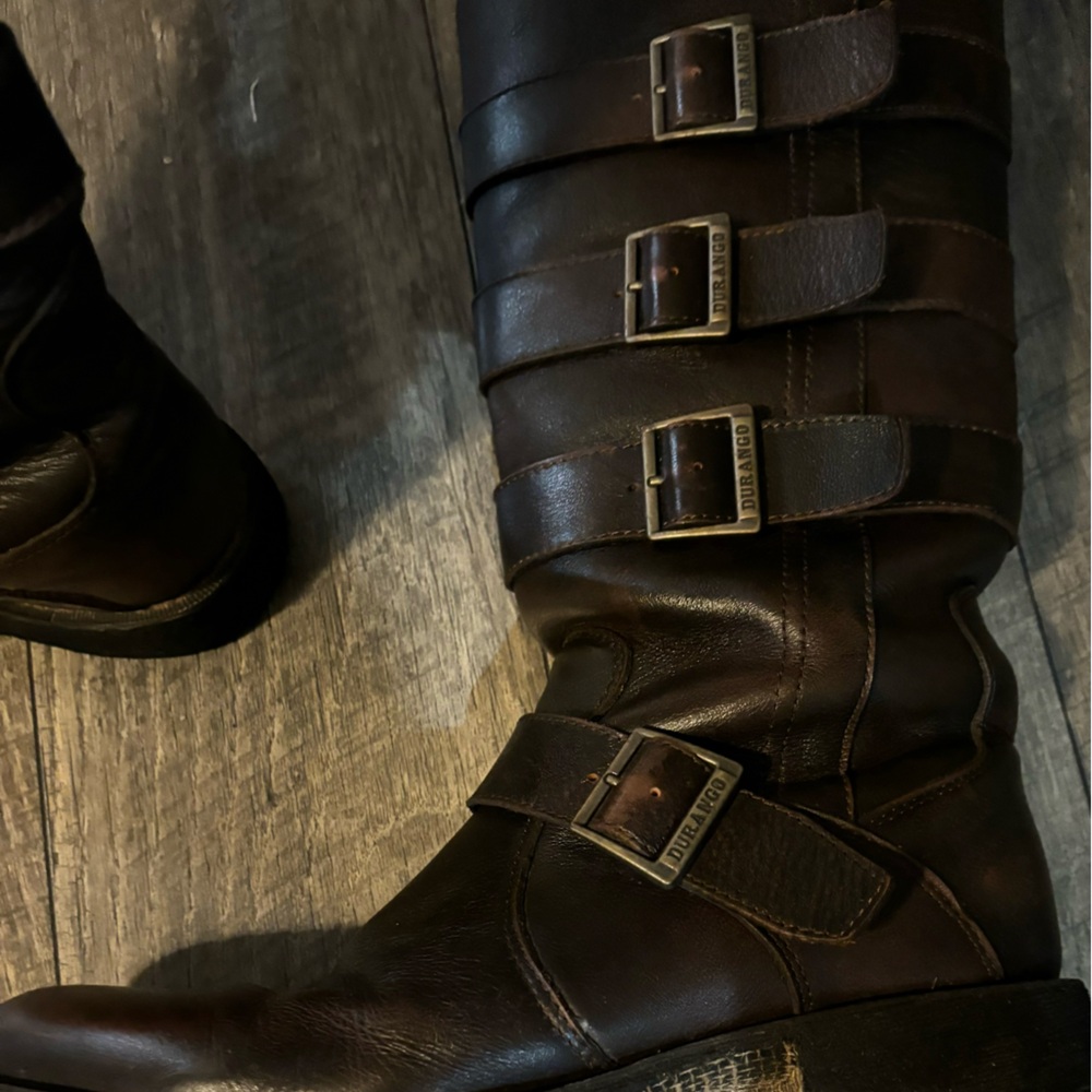 Durango buckle boots brown, size 9